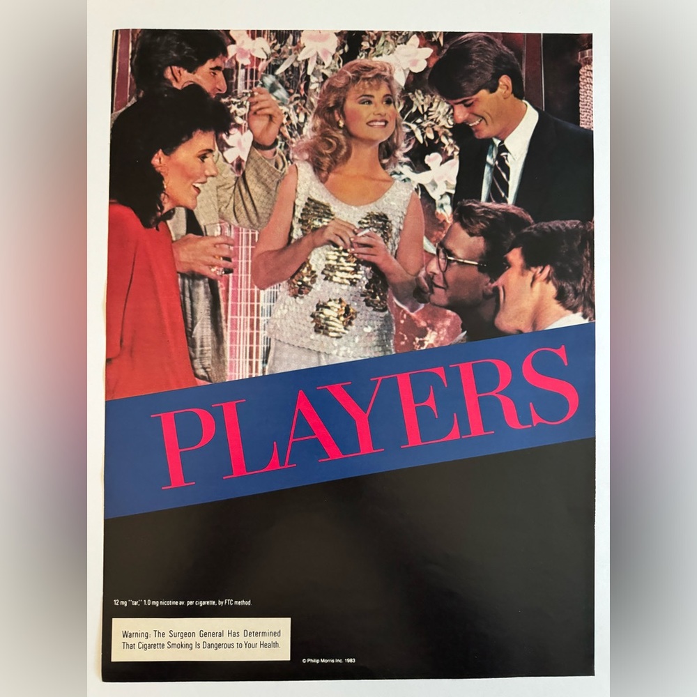 5/$20 Players Vintage Magazine Print ad 1983